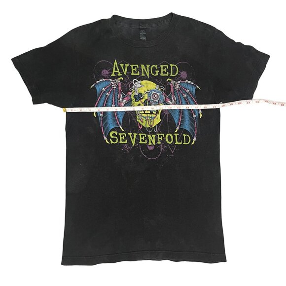 Avenged Sevenfold Men's Black Band T-Shirt Metal Rock Graphic Tee Size XS - Picture 2 of 8